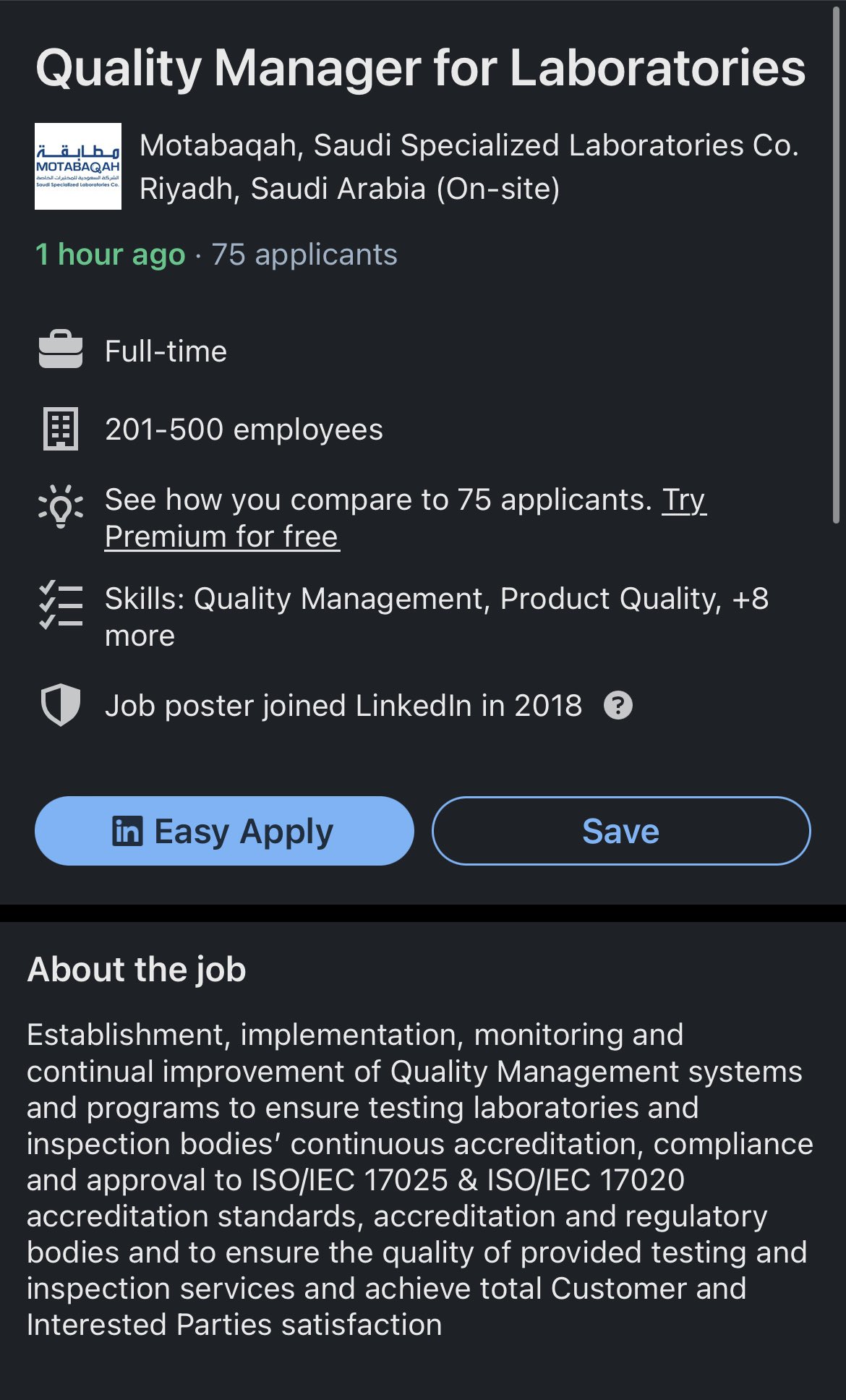 LAB JOBS 🇸🇦 وظائف المختبر on Twitter "Check out this job at