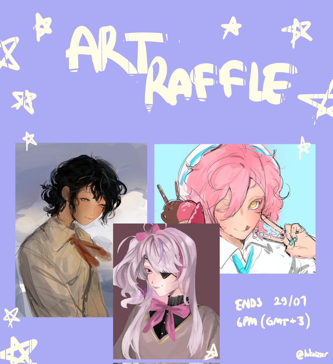FREE ART RAFFLE✨
RT+follow to participate!!

Ends this Saturday (29/07) 6pm (GMT+3)
#Raffle #ArtRaffle #FreeArtRaffle