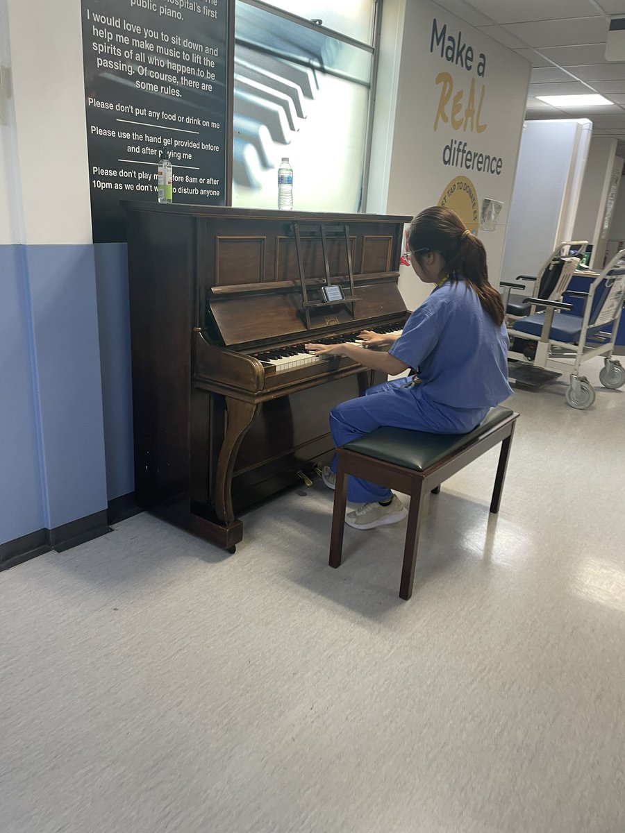 Walk around on Quality nurse today and found DR Wenn playing the piano after her shift. Thank you it was stunning ❤️❤️<a href="/TeamQEH/">The QEH King's Lynn</a> <a href="/TeamQEH_PatExp/">Team QEH Patient Experience</a>