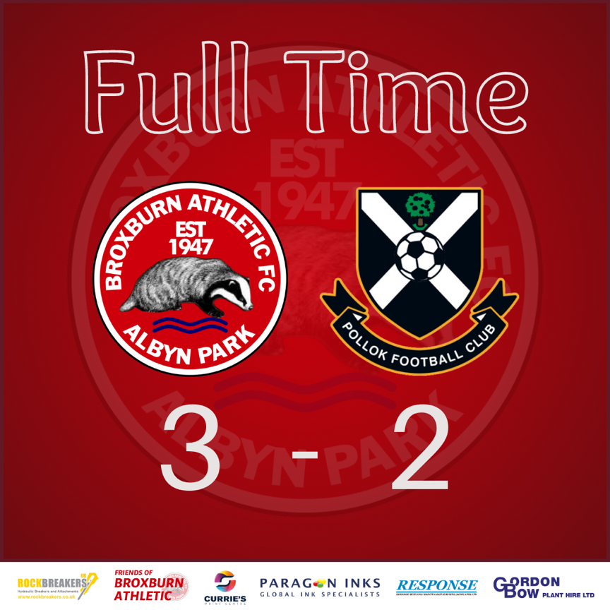 Broxburn Athletic FC on Twitter "Full Time Another late winner see’s