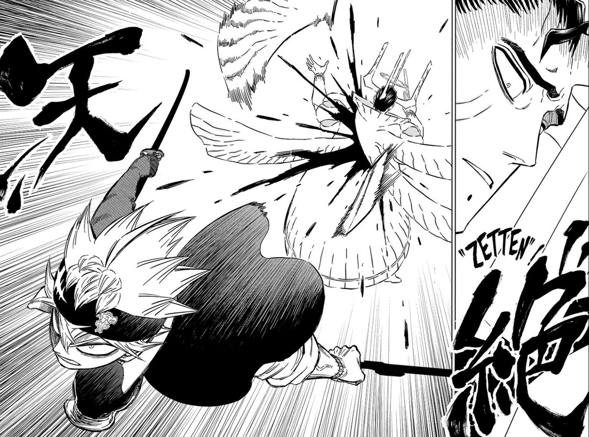 BCloverActuFR's tweet photo. Les planches de Tabata comme celles-ci sont toujours exceptionnelles ! Asta est devenu tellement grand . 🐐
#BlackClover #BC366 https://t.co/Zyf53X346q
