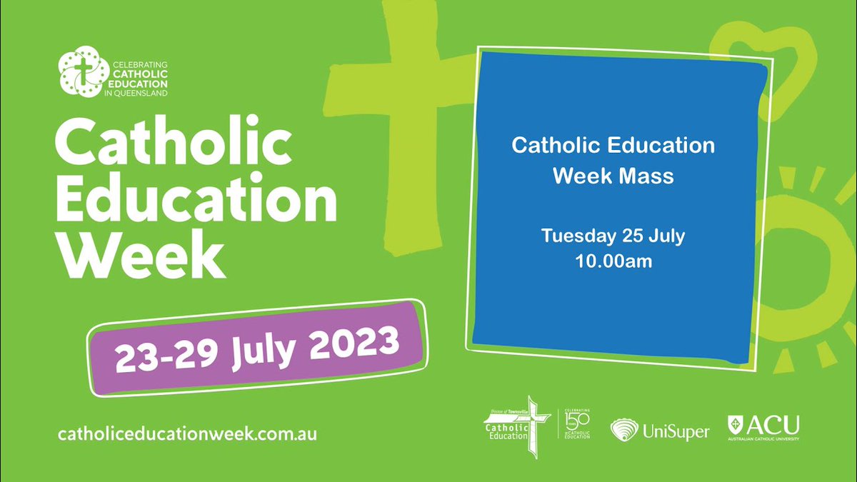 Next week the official launch of Catholic Education Week will be held in the Diocese of Townsville. For those interested, the Mass will be livestreamed from 10.00am via the Sacred Heart Cathedral live webcast. Click on the link to join the Mass here: buff.ly/44vfyRf.
