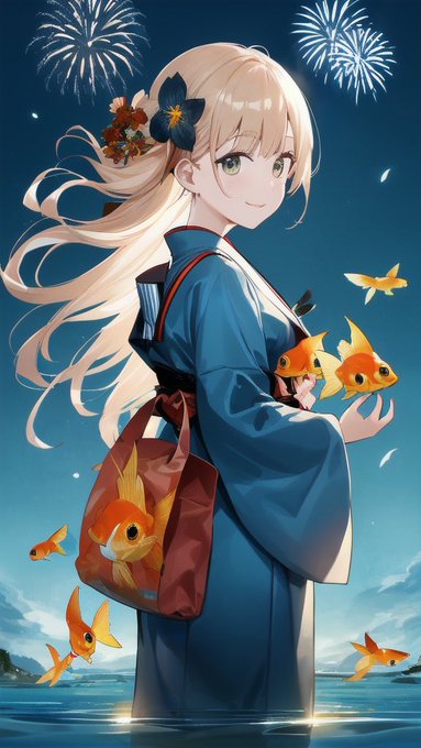 「goldfish sash」 illustration images(Latest)