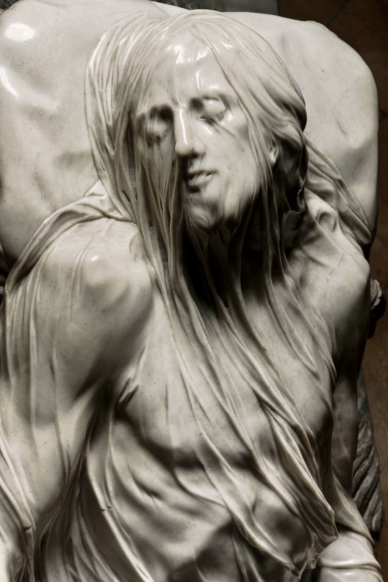 Very few artists in history have mastered the art of carving translucent veils from solid stone.

These are the 10 greatest examples ever sculpted 🧵