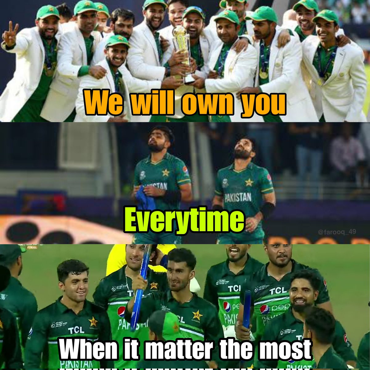 farooqkhan_10's tweet photo. Congratulations Pakistan 🇵🇰

Pakistan A defeated India A in the emerging asia cup final .

Baap Baap hota hai . 

We will own you everytime 
When it matter the most .

#EmergingAsiaCup2023 https://t.co/rfpRSEE45L