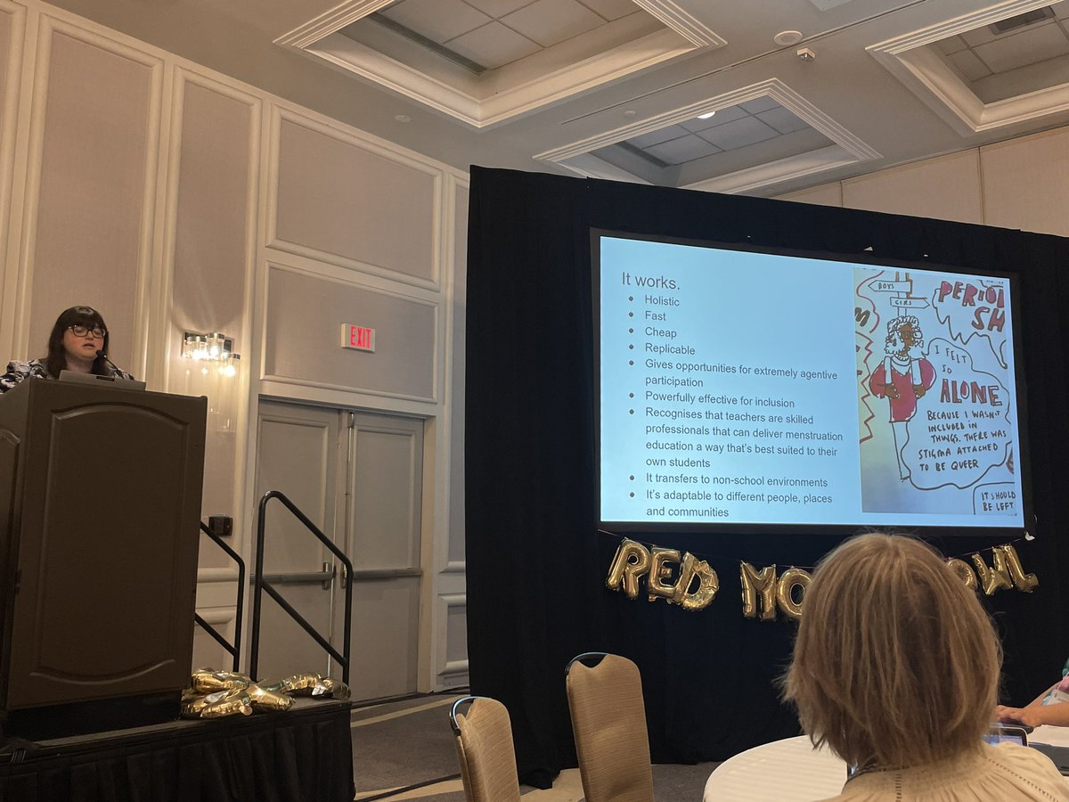 <a href="/chellaquint/">Chella Quint OBE</a> shares her work with #PeriodPositive. She brings menstrual education to another level. 💪🩸✏️Full of creativity and collaboration and paving the way to work with the student and include menstruation in other subjects. 
#SMCR2023
#MenstrualEducation