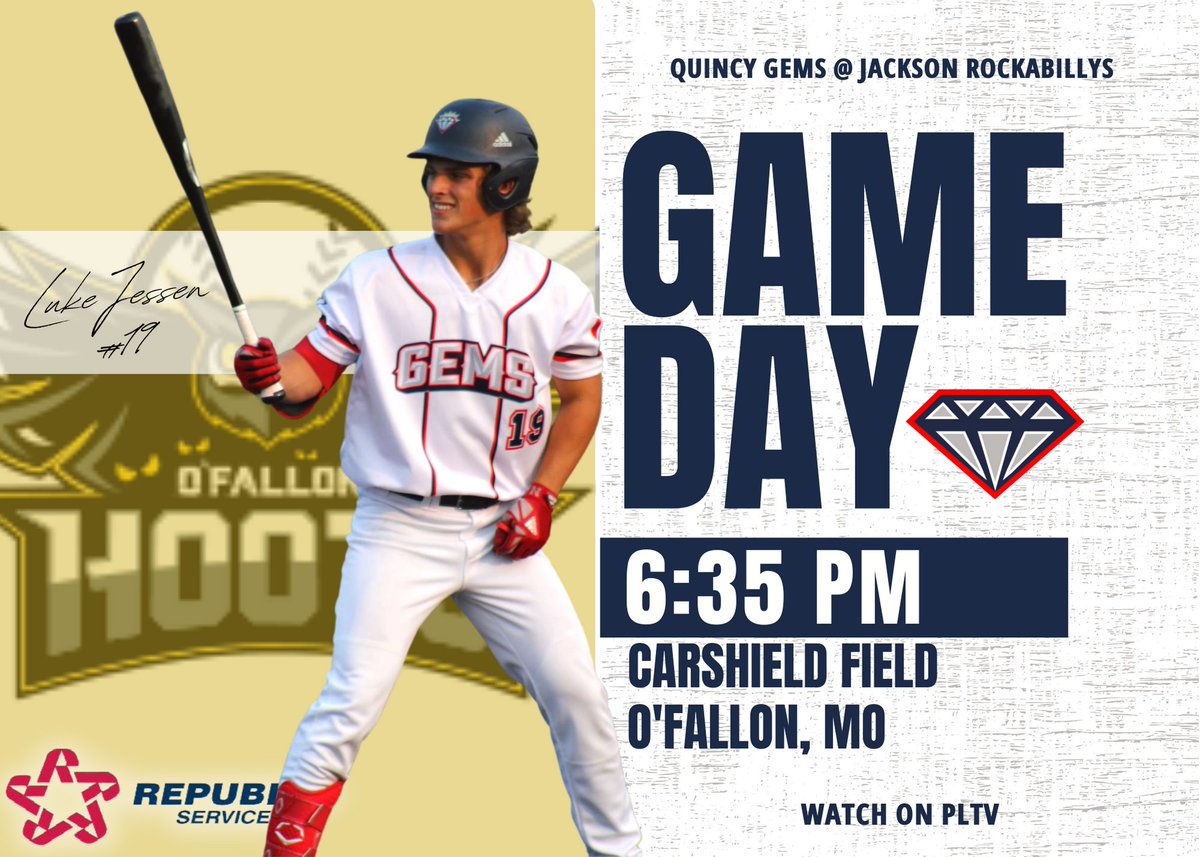 It's game day! The Gems are on the road to take on the O'Fallon Hoots tonight! The first pitch is scheduled for 6:35 PM, so be sure to tune in to PLTV as they attempt to start a winning streak tonight! Let's go, Gems! 💎⚾

portal.stretchinternet.com/pltv/

#GEMPIRE