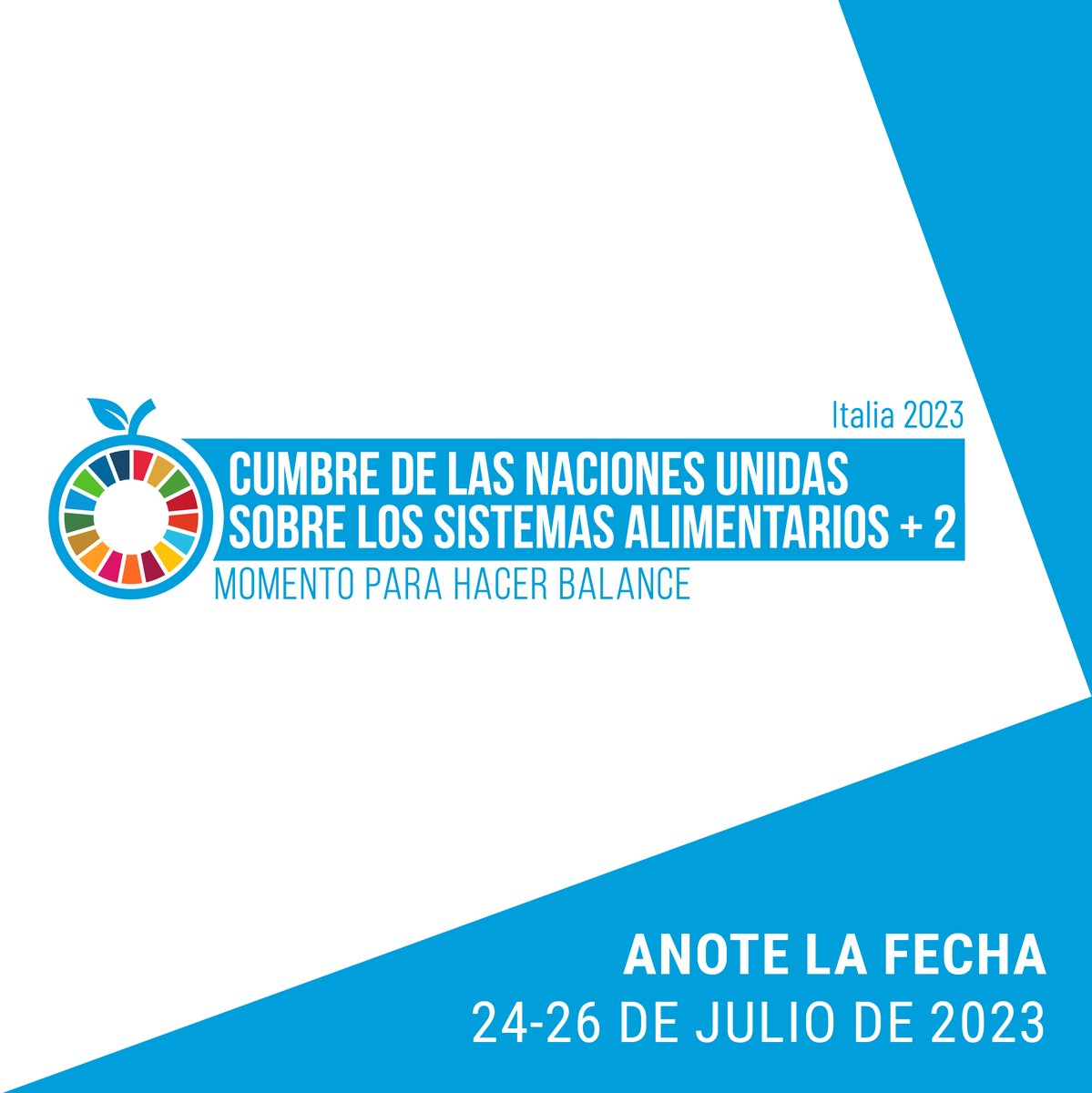 WFP_es's tweet photo. ¡Del 24 al 26 de julio de 2023 se realizará la Cumbre de las Naciones Unidas sobre los Sistemas Alimentarios! Un espacio para abordar temas importantes con el fin de para producir una hoja de ruta detallada hacia un mundo donde la buena alimentación sea asequible y accesible🌱. https://t.co/p47RTzKGPh