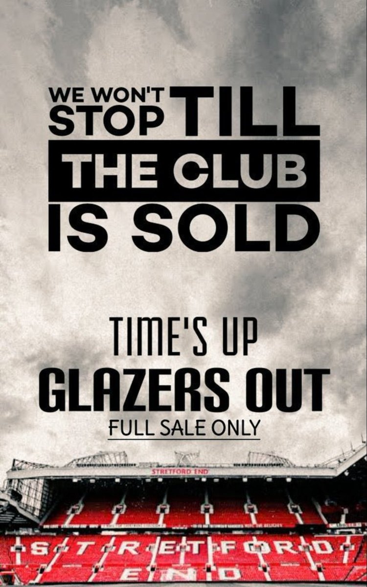 RT @Rebecca53653465: We keep going till the Club is sold till Manchester United is no longer a Glazers cash cow. https://t.co/8X1rui3r84