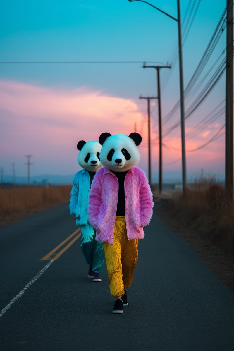 alxndraai's tweet photo. Happy Sunday to all! Here’s some panda masks for you. 🐼 

#midjourneycommunity #midjourneyartwork #AIart https://t.co/42IL2HWq0B