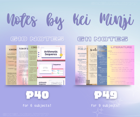 𝐋𝐨𝐨𝐤𝐢𝐧𝐠 𝐟𝐨𝐫 𝐚𝐟𝐟𝐨𝐫𝐝𝐚𝐛𝐥𝐞 𝐲𝐞𝐭 𝐪𝐮𝐚𝐥𝐢𝐭𝐲 𝐧𝐨𝐭𝐞𝐬? 📚✨

I gotchu, fam!

I'm Kei and I've been selling academic notes for a year. Specifically, I'm selling digital notes. I offer:
💌 Grade 10 notes
💌 Grade 11 notes

If interested, just send me a DM 🤗