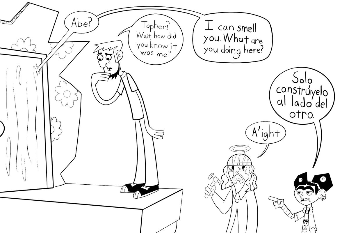 ElyssaSaldana's tweet photo. Jesús and Frida speak spanglish to each other.
Part 2 of Closet
#clonehigh #CloneHighfanart #clonehighabe #clonehighfrida #clonehighfreddie #topherbus #tophabe https://t.co/wx5vUGw0NY