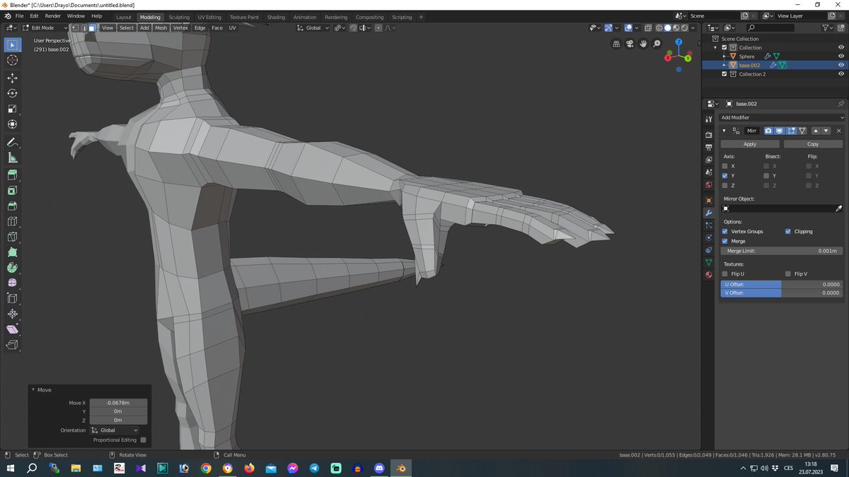 DrayoRyuune's tweet photo. After years I'm trying to make a new #MMD model (now in #3DBlender), going low-poly. This is the base.

#UTAU #sfwart #furart #furryart #art #utauloid #utauloids #animaloid #animaloids #furryutau #furloid #furloids #竜音ドラヨ #DrayoRyuune #RyuuneDorayo #獣人UTAU #UTAU獣人 https://t.co/PO27kptSCR