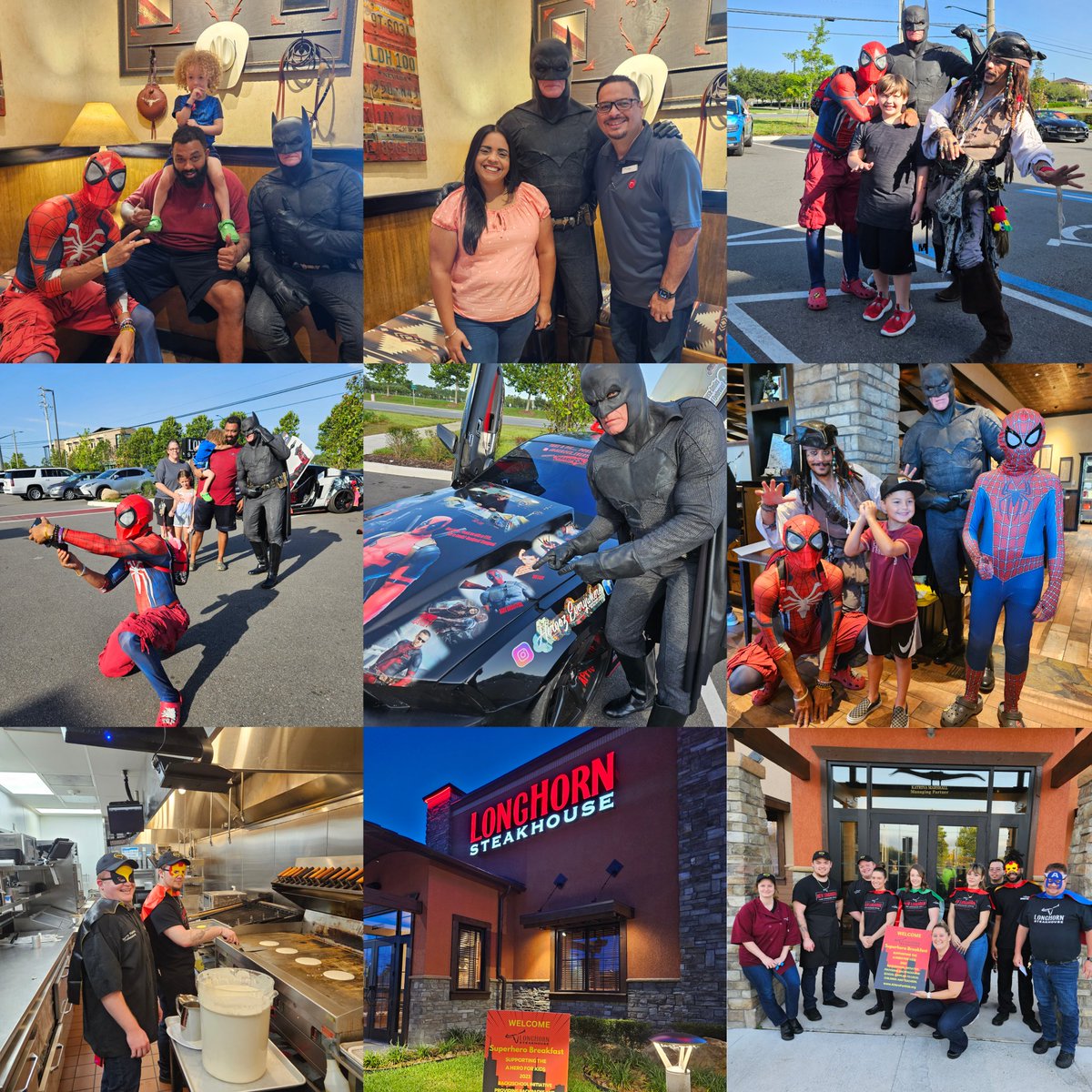 If you missed the Longhorn Steakhouse Superhero Breakfast, you missed a flippin' good time (pun intended!). 

Thank you Katrina Marshall and the Longhorn Steakhouse Orlando Team! You were amazing! You all earned those capes and masks! Superheroes one and all!

Thank you