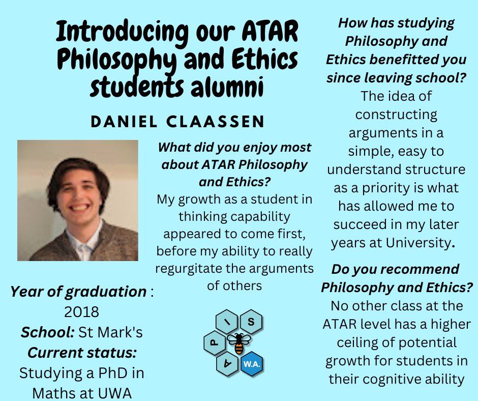APIS - Association for Philosophy in Schools inc. (@apisinc) on Twitter photo We are pleased to present the first in a new series profiling former high school students of Philosophy and ethics in WA. Here is <a href="/danielgclaassen/">Daniel Claassen</a> from the class of 2018 <a href="/St_Marks_ACS/">St Mark's ACS</a> Where will Philosophy take you? We are pleased to present the first in a new series profiling former high school students of Philosophy and ethics in WA. Here is <a href="/danielgclaassen/">Daniel Claassen</a> from the class of 2018 <a href="/St_Marks_ACS/">St Mark's ACS</a> Where will Philosophy take you?