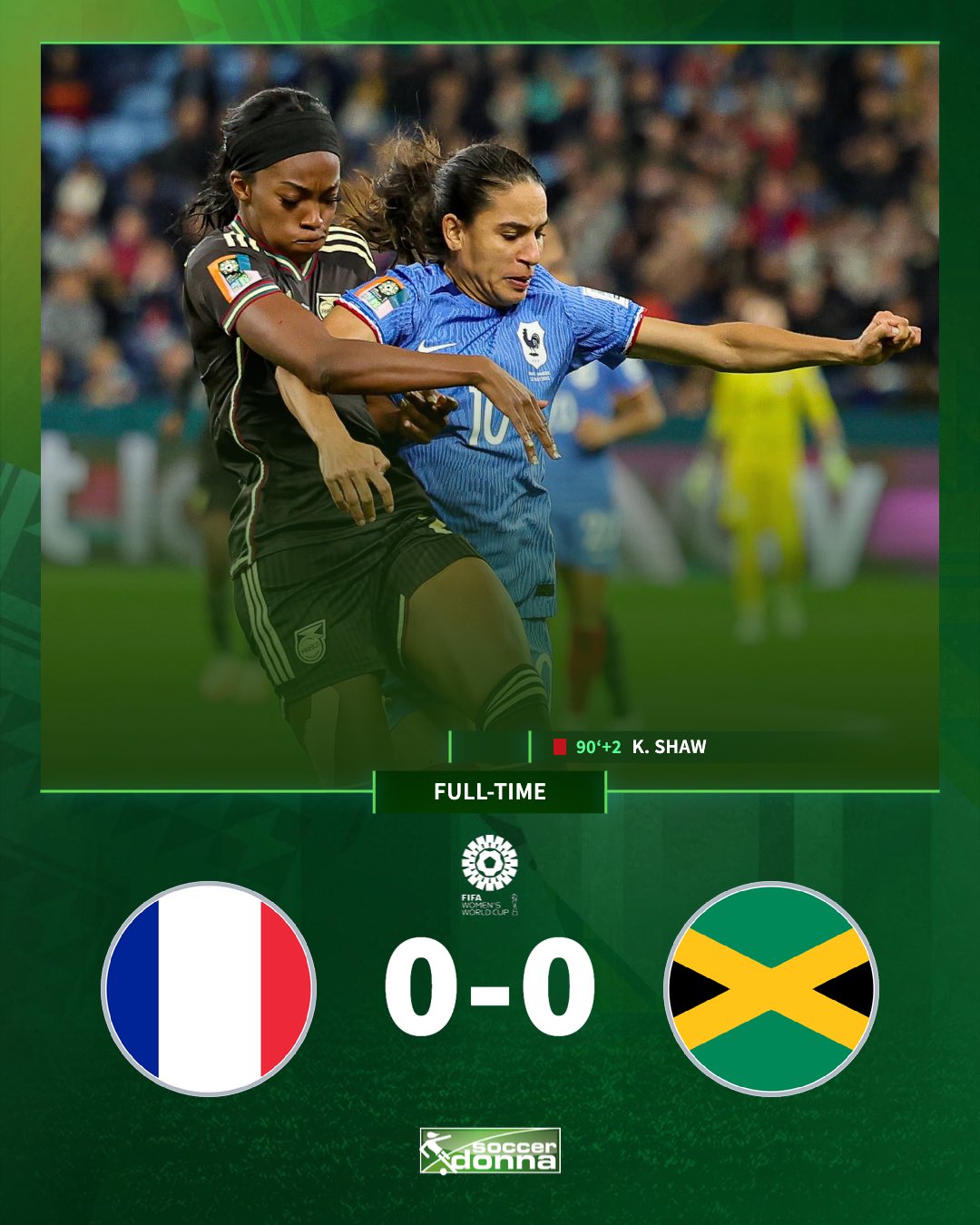 Soccerdonna on Twitter "Jamaica earn a draw against France, but have
