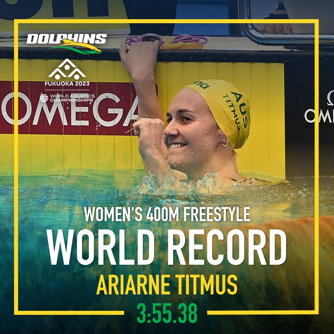 Australian Swim Team on Twitter: "ARNIE RECLAIMS HER WORLD RECORD! 🌎🥇