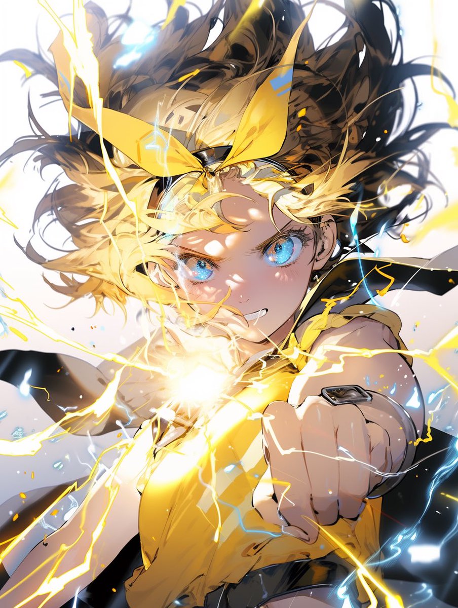 Callimiya's tweet image. Nijijourney、メガライトニング鏡音リンさん