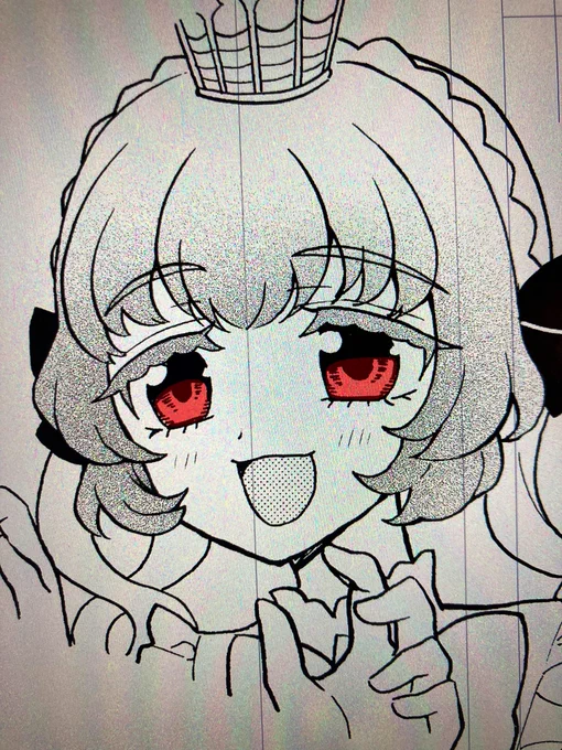 はにたんひぃらぎ  プリマジファンブック漫画制作途中絵  #プリマジ #ワッチャプリマジ