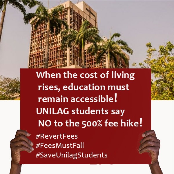 romowunmi63's tweet photo. In this times of economic hardship, the burden grows heavier. UNILAG students demand answers for the 500% fee hike! 

#RevertFees #FeesMustFall #SaveUnilagStudents https://t.co/3OZPFGCnz2