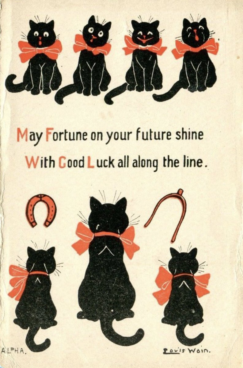 art by Louis Wain
#folkloresunday #superstitiology