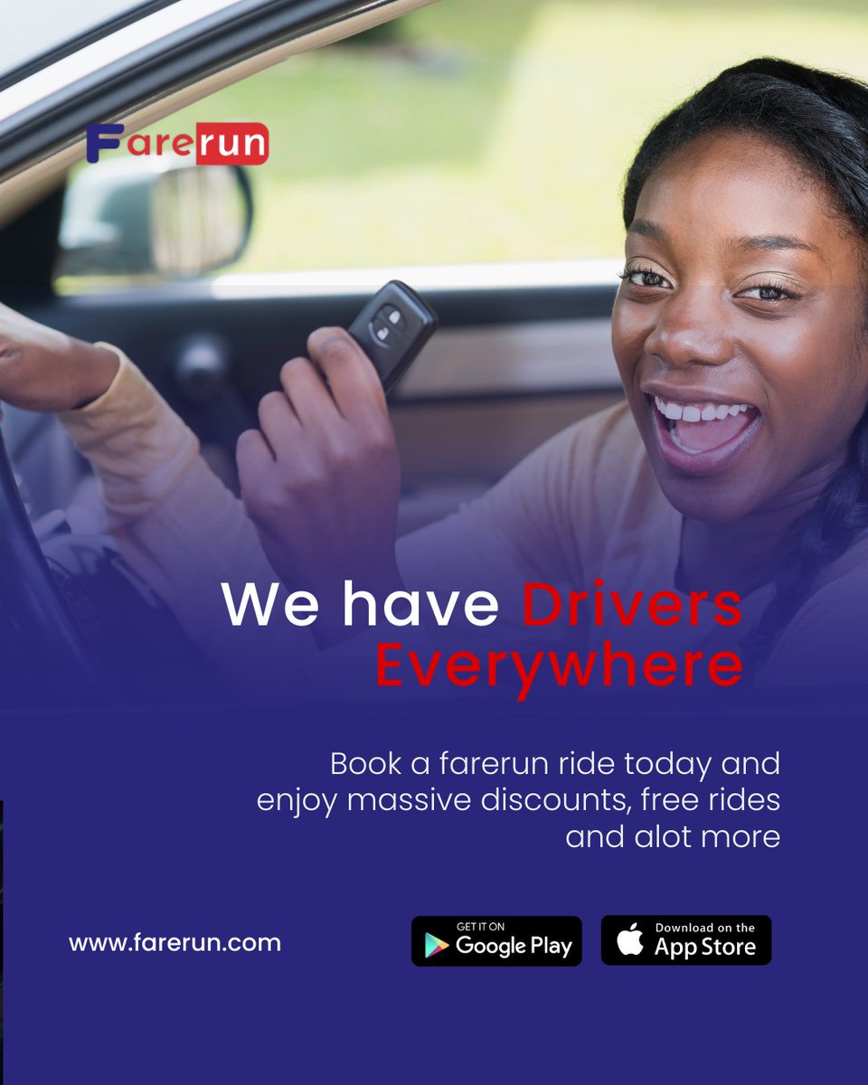 FareRun_Nigeria's tweet image. You can find rides wherever you are. 
Don't worry about long-distance: our drivers will make the trip.
Keep ordering rides and enjoy amazing discounts.
 #LongDistanceRides 
#OnDemandRides 
#RideService #RideShare
#Farerunapp
