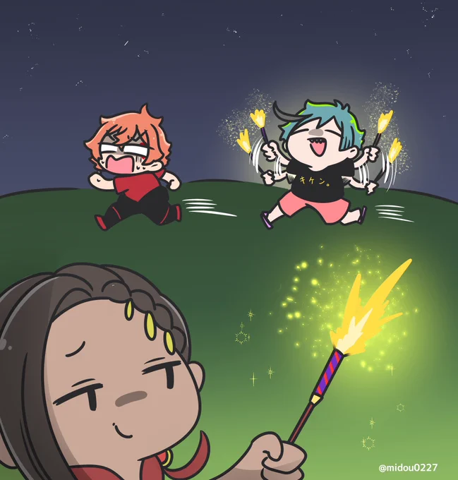 楽しい花火の再掲