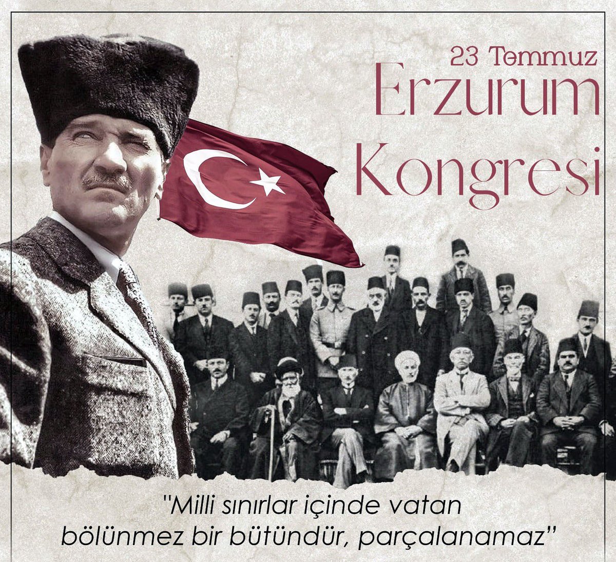 is_caliskan's tweet photo. Vatanın birliği ve bütünlüğü, himaye ve mandanın kabul edilmediği Cumhuriyetimizin temel taşlarının atıldığı Erzurum Kongresi’nin yıldönümü kutlu olsun. Büyük Önder Mustafa Kemal Atatürk ve Cumhuriyet ateşini yakan tüm istiklal kahramanlarımızı saygı ve minnetle anıyorum. https://t.co/DusvmdqsL3