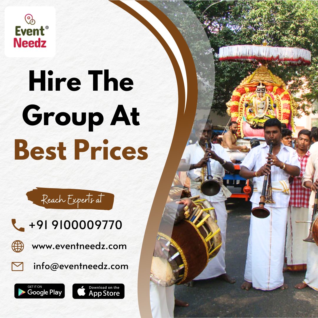 eventneedzkdspl's tweet photo. Celebrate Your Special Occasions with the Soul-Stirring Tunes of Nadhaswaram! πΆπ«
#eventneedz #nadaswaram #goodvibes #music #indianmusic #acarnaticquartet #band #live #livemusic #nadaswaram #thavil #nagaswaram #mridangam #violin #jam #musician #acqontour #joy https://t.co/2vmImvSxXQ