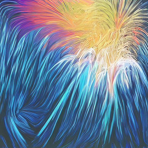 Title: Fireworks (md1: abstract painting)              #mitsuad1 #AIart #mitsua_ContemporaryArtClub   (Mitsua diffusion is an AI  for which copyright issues have been resolved using only public domain and opt-in)    花火