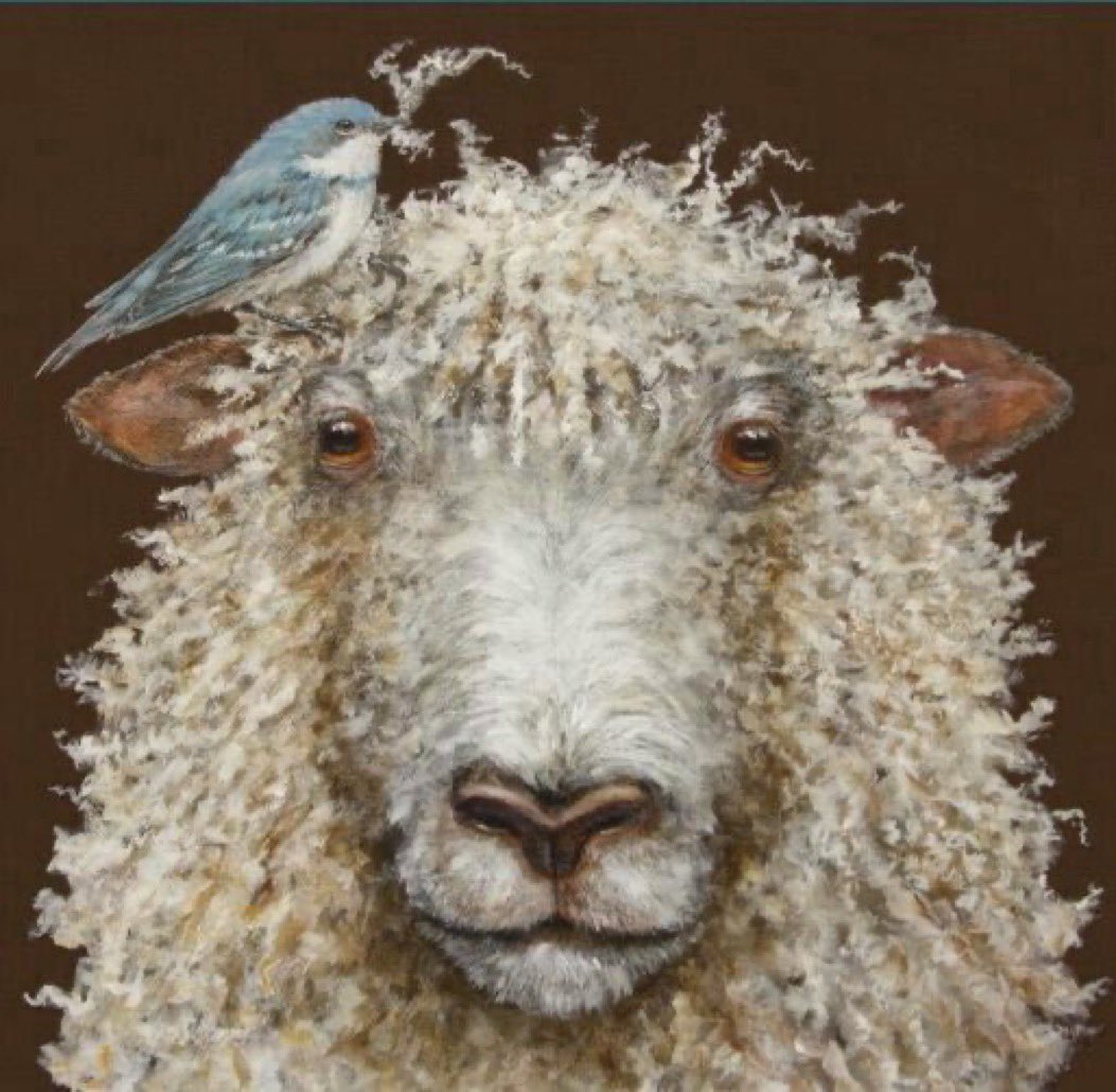 The lead sheep of a flock would often have a bell hung around its neck, designating it as the bellwether (Middle English) It has eventually come to mean a person who is a trendsetter.

art by Vicki Sawyer
#folkloresunday #superstitiology