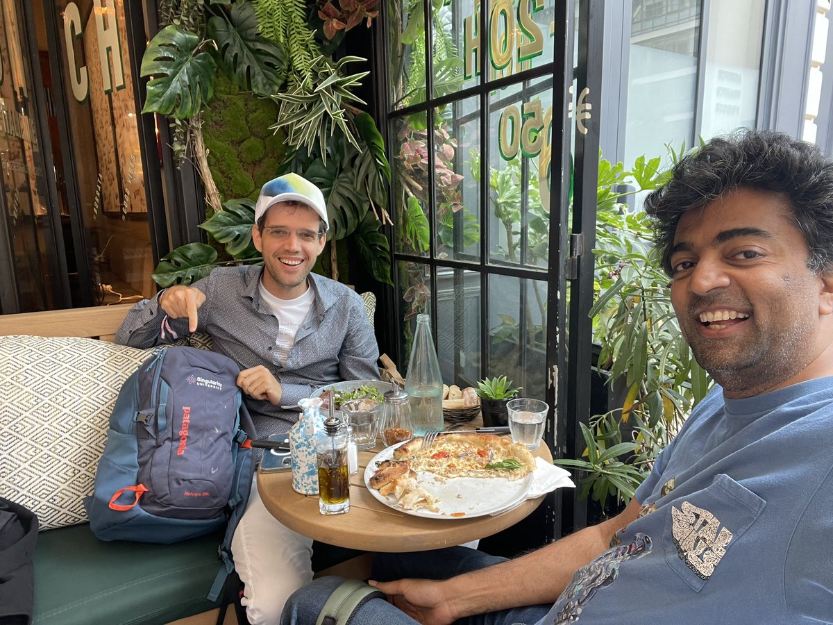 anishmohammed's tweet photo. Catching up with #singularityu classmate next @ETHGlobal paris https://t.co/Lgetf3XGkn