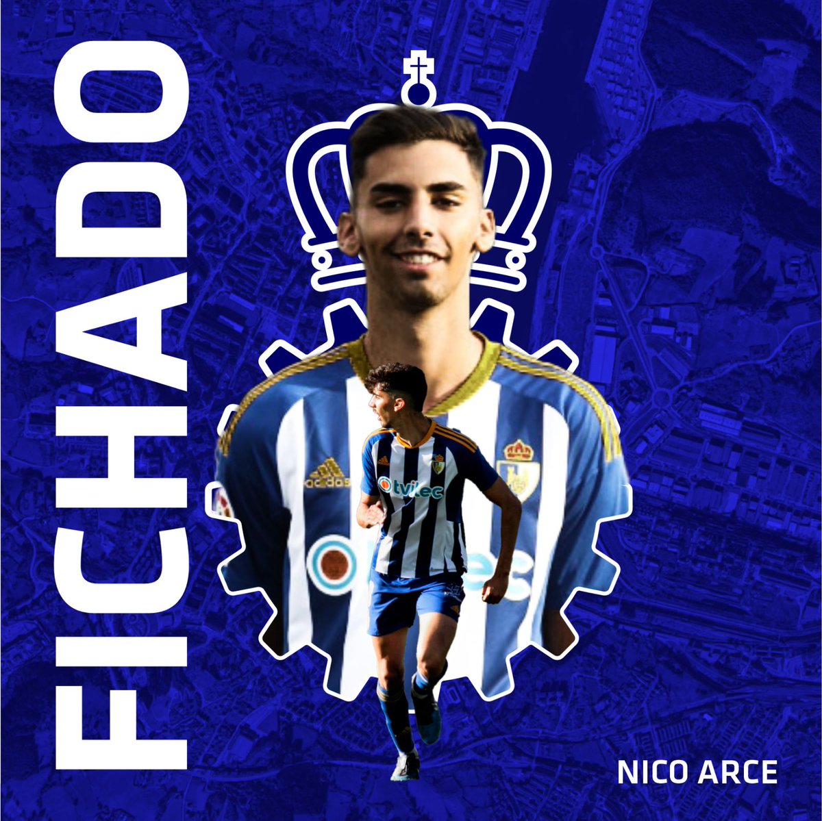 RealAvilesInd's tweet photo. ✍️ 𝙵𝙸𝙲𝙷𝙰𝙹𝙴 | 𝙽𝙸𝙲𝙾 𝙰𝚁𝙲𝙴 ✅

📋 El centrocampista @NiicoDiiazz firma por dos temporadas. La primera de ellas jugará en calidad de cedido en el @CDCovadonga 

ℹ️ Info: https://t.co/XqTqg2r4RQ

👋 ¡Bienvenido, Nɪᴄᴏ! 🤝

#Vuelveasentirlo 💙
#RealAvilésIndustrial 🔵⚪🔴