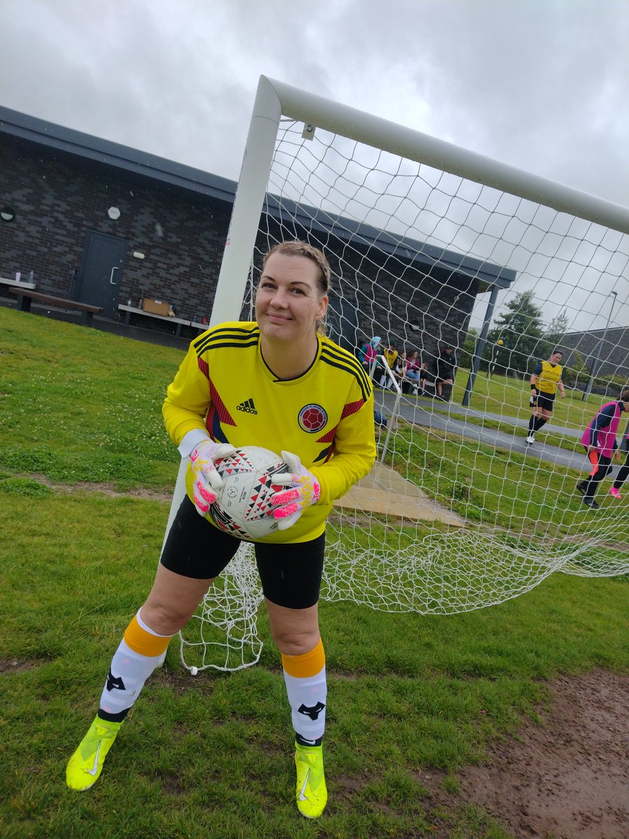 swisswissbish's tweet photo. Busy morning with the @CumberlandFA Big Weekend of Football. @AllerdaleW put on an over 35's turn up and play session. We rescued as many frogs🐸 from the pitch as we scored goals! Tried out my @T_G_Scotland gloves @BigThunderlips and didn't break anything! Absolute winners! ⚽ https://t.co/IfqnAi7DbE