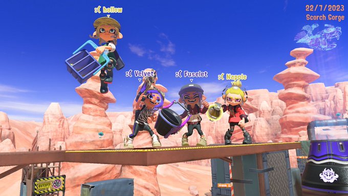 KrillicalError's tweet photo. 3-3 in Low Ink yesterday, barely missing bracket. Ggs to everyone we played!  
Roster:
@hollowermoon - ntri
@VelvetMooon_ - splash
@Fuselet1 - slosher
@whutthescallop - ballpoint https://t.co/cEjWTsUFnC