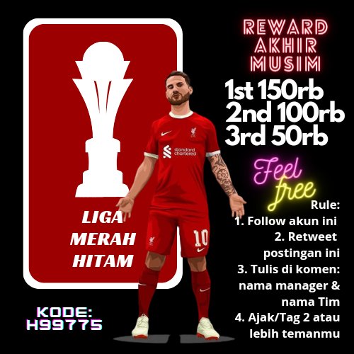 Syah_rizal1574's tweet photo. LIGA MERAH HITAM FPL Season 2 telah dibuka. Silakan join sobat2, ketentuan ada di flyer. Ramaikan!!
Cc @pisangij01 
https://t.co/rU8V5net8v https://t.co/66G3e1J9En