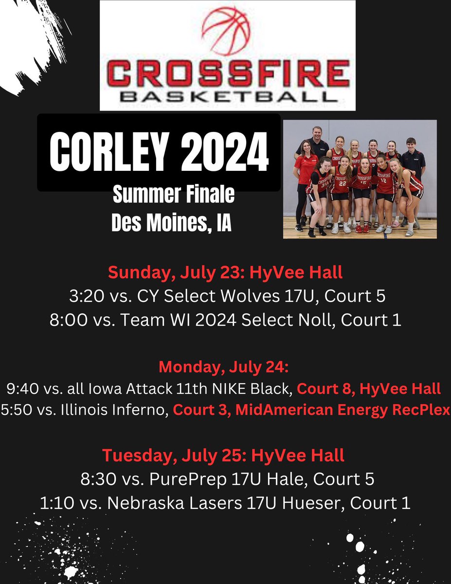 The last dance 😢. 
@Crossfire_2024 <a href="/CrossfireGHoops/">Crossfire Girls Hoops MN AAU</a> <a href="/averykrumwiede/">Avery Krumwiede</a> <a href="/AshleyKing2024/">AshleyKing20</a> <a href="/AriComfort2024/">Arianna Comfort</a> <a href="/lizzie_corley/">Lizzie Corley</a> <a href="/KateDrury2024/">Kate Drury</a> <a href="/langeberghannah/">Hannah Langeberg</a> <a href="/williams_h2/">Hailey Williams</a> <a href="/MalechaMadison/">Madison Malecha</a> <a href="/NessaWright2024/">Vanessa Wright</a> <a href="/FiveStateHoops/">Chuck Thompson</a> <a href="/JrAllStarMN/">Minnesota Jr. All-Star GBB</a> <a href="/GMacHoops/">Grant McGinnis</a>