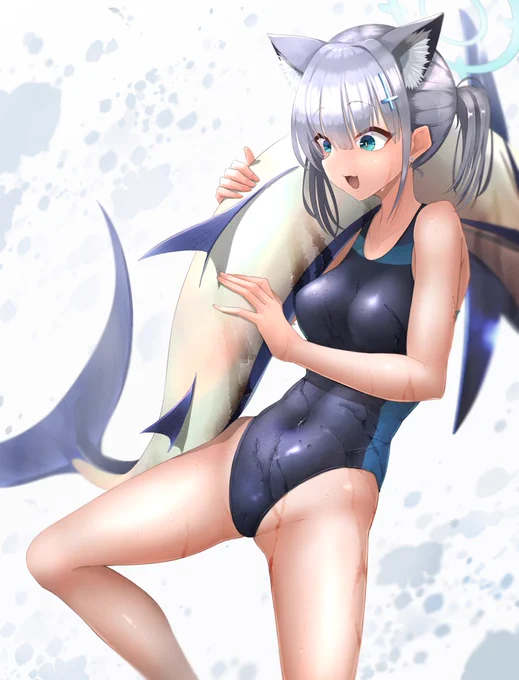 水着シロコvsキヴォトスカジキマグロ #ブルアカ #ブルーアーカイブ