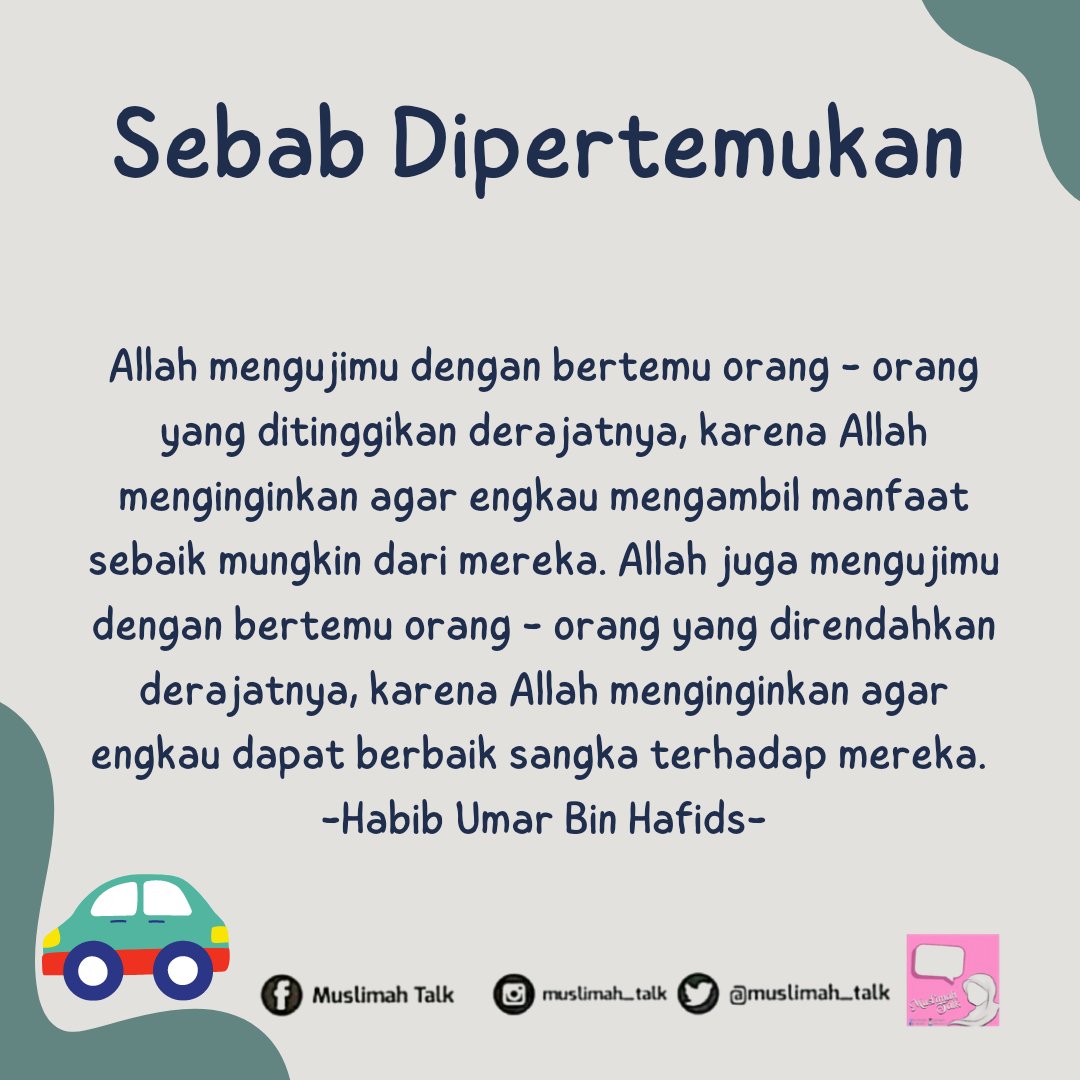 Dipertemukan sebab ada alasannya