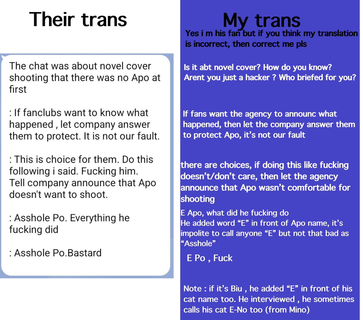 Anotherwhoiam's tweet photo. Trans 
Note: someone was talking alone here , I don’t know why, really I have no idea why there was only one side talking , why why https://t.co/YLHYk154vf