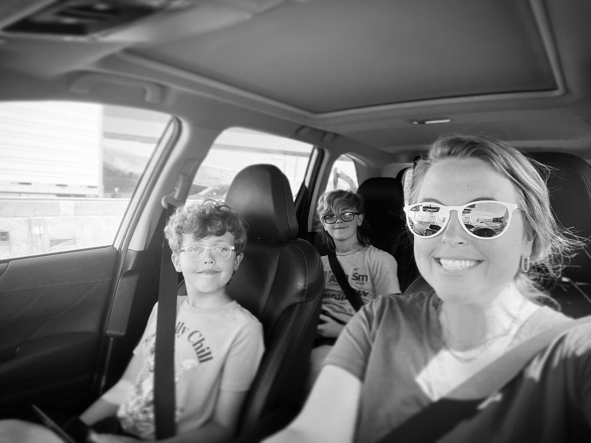 #Roadtrip Selfie with these two - on our way last weekend to see <a href="/GreenDay/">Green Day</a> &amp; <a href="/foofighters/">Foo Fighters</a> for the boys’ first concert. It was an incredible weekend &amp; core memories were made! #dolphindaysofsummer <a href="/DixieMagnet/">DixieMagnetElementary</a> #lovelivemusic <a href="/harleydavidson/">Harley-Davidson</a> #Milwaukeeisacoolcity