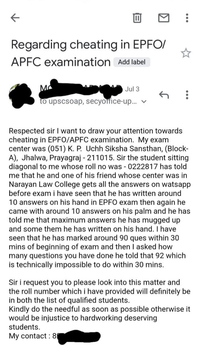 GyanFakir17663's tweet photo. The Assisistant Provident Fund Commissioner(APFC)  Paper conducted by UPSC was leaked?   We need to hear from the commission. How can they let this leak go under the carpet.   Urgent inquiry and action needed on this.

@DoPTGoI

@upsc_official
#UPSC_EPFO_Paper_leaked https://t.co/DJtQWh9f4p
