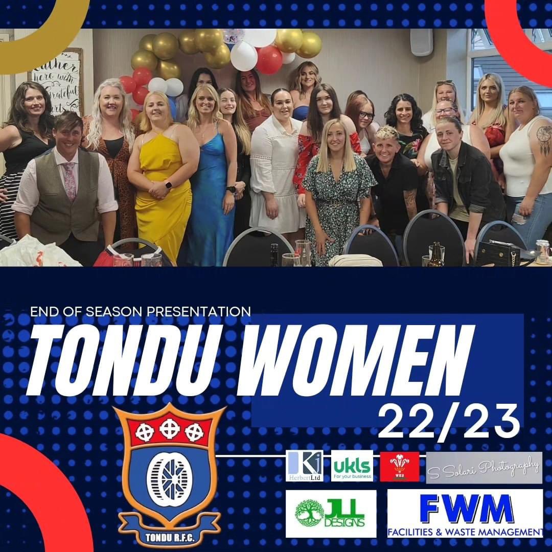 Ending the season with celebrations! Tondu Women RFC Presentation evening. 

#rugbypresentation #presentationnight #womensrugby #WRU #team #endofseason #celebration