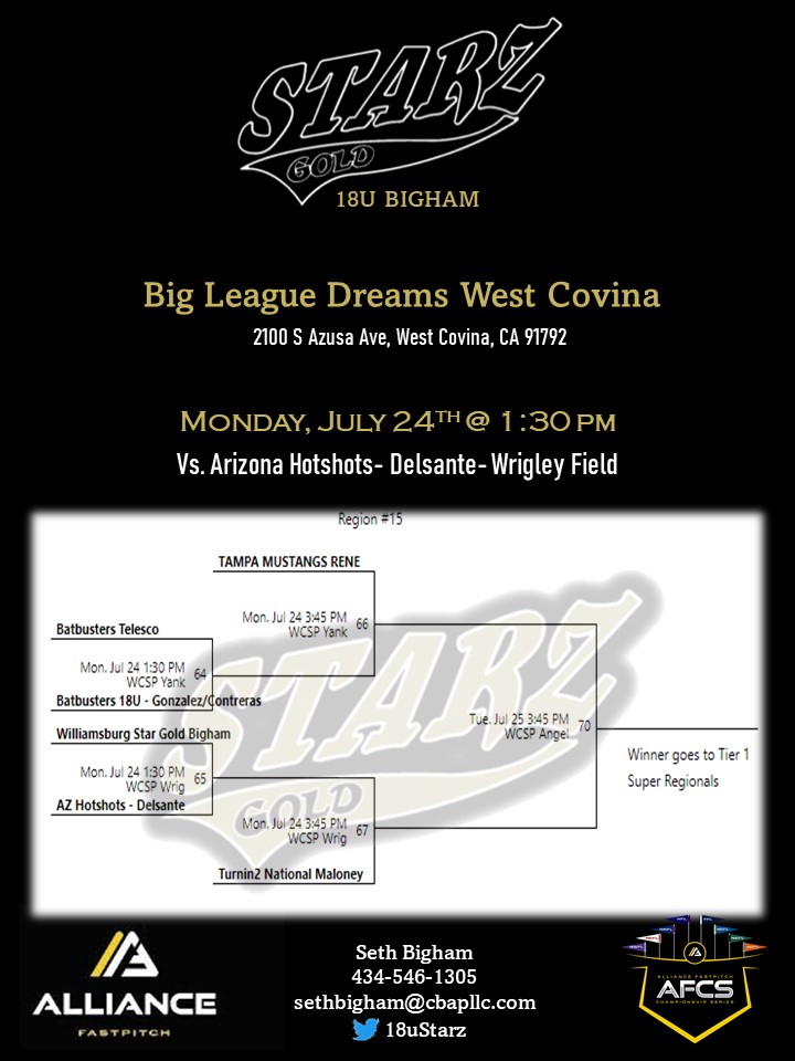 Ready to hit the field tomorrow in the <a href="/thealliancefp/">The Alliance Fastpitch</a> championship series. @Los_Stuff <a href="/StarzGold/">StarzGold</a>