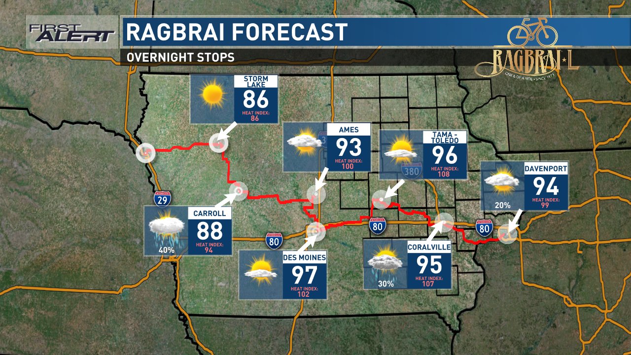 KCRGTV9 First Alert Weather on Twitter "RAGBRAI is officially