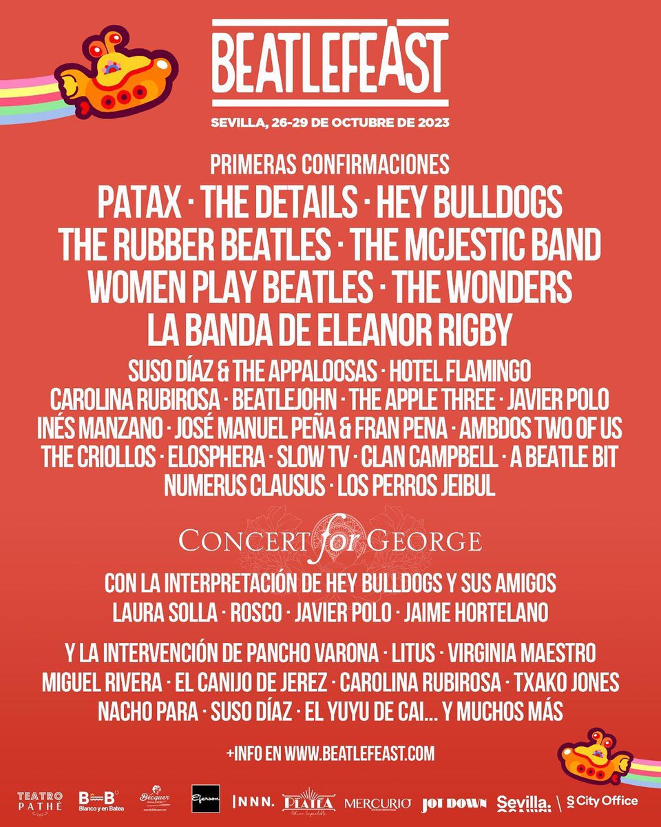 Muero de ganas por tocar en el <a href="/Beatlefeast/">Beatlefeast</a> ¡Además lo haré en tres conciertos diferentes! 

Os dejo el cartel por aquí. Más info en sus redes :)