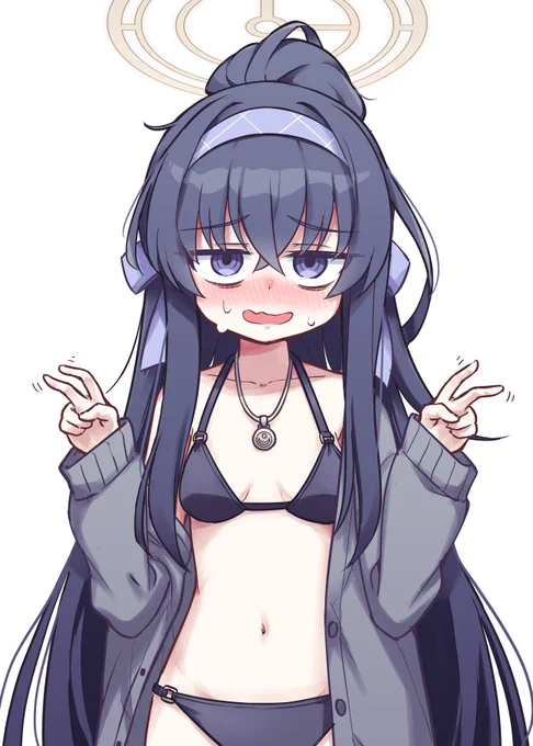 #ブルアカ  水着ウイかわいいねぇ