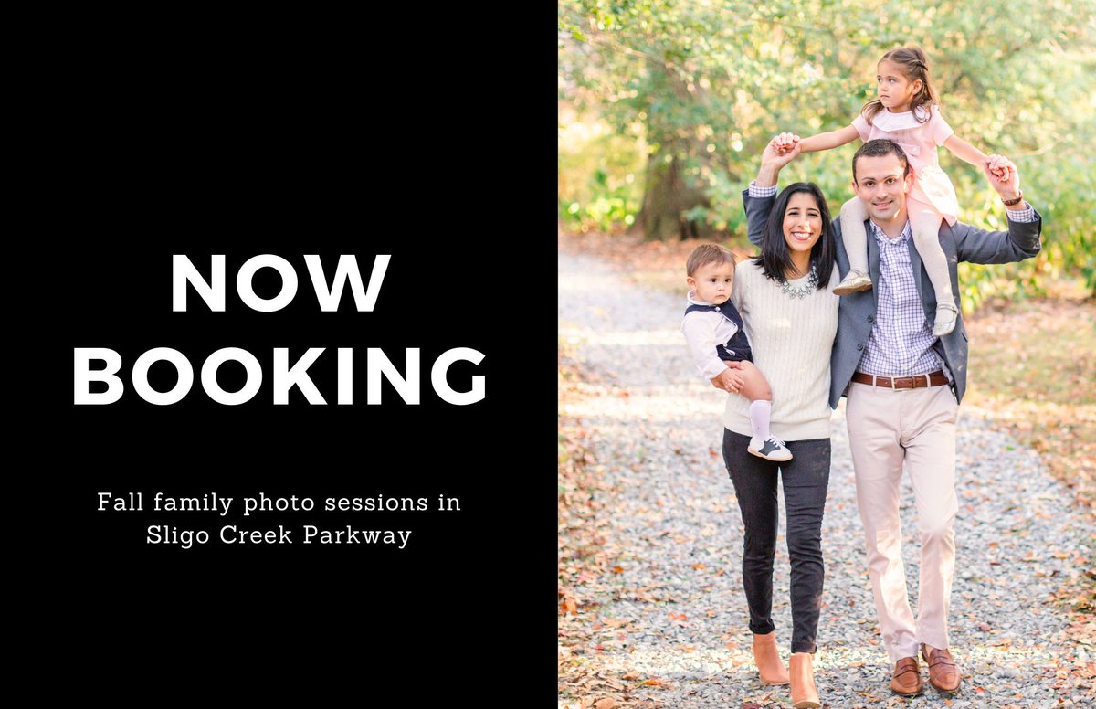 Now booking: Fall family photo sessions in Sligo Creek Park. September, October &amp; November dates available.   Click here to get started: jonnamichellephotography.com/contact.html