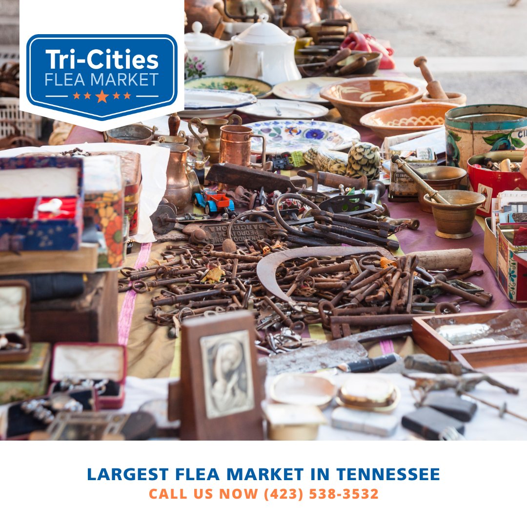 C'mon down! The Tri-Cities Flea Market is the place to be! Come shop at one of the largest flea markets in Tennessee, just 3.5 miles south of the Bristol Motor Speedway. Open weekends 6-5. #tricitiesfleamarket #fleamarket #shoplocal https://t.co/c6UWs5tcvC