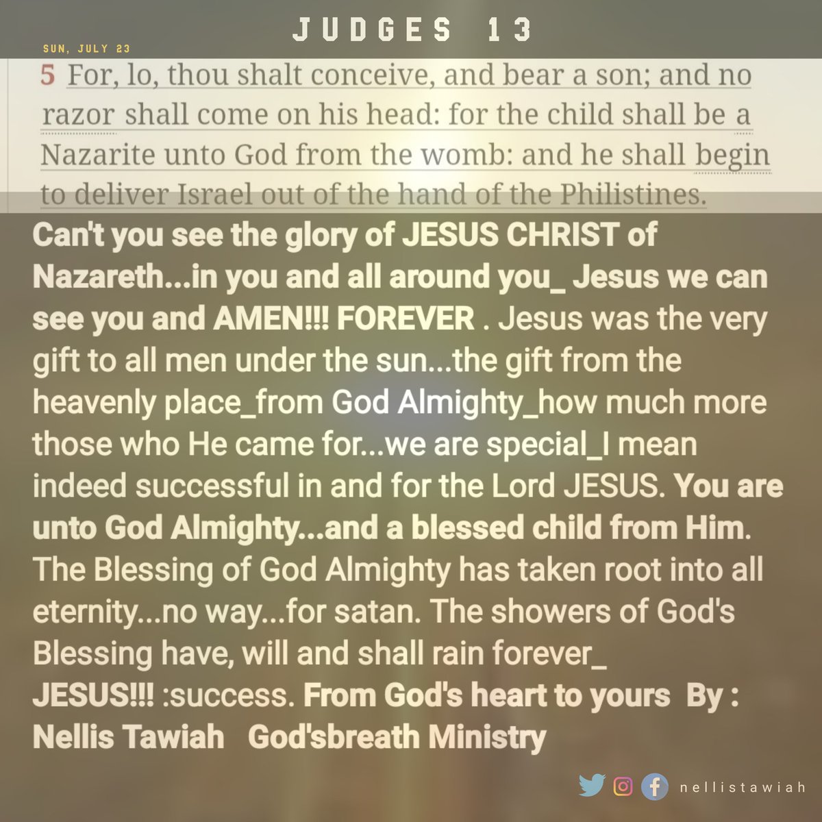NellisTawiah's tweet photo. *JESUS!!!*

#jesusislord #justbelieve #ThankYouJesus #fearJesus #Jesusisall #scripture #christian #dailyword https://t.co/M773RkpMC3